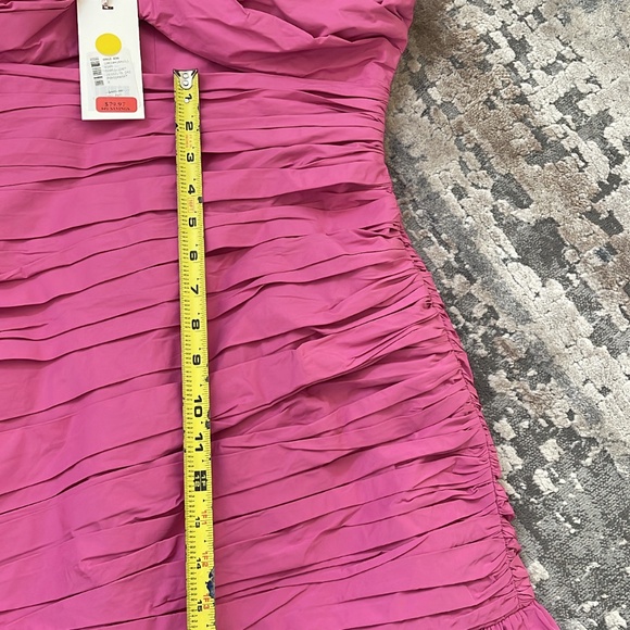 LoveShackFancy Rose Pink Ruched Cocktail Dress - Picture 5 of 5